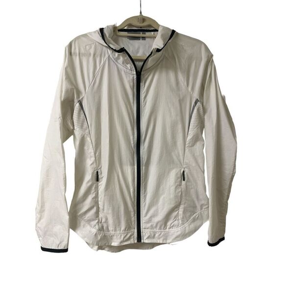 Athleta Stowe 2.0 Lightweight Hooded Windbreaker Jacket Cassis XS - Picture 1 of 4